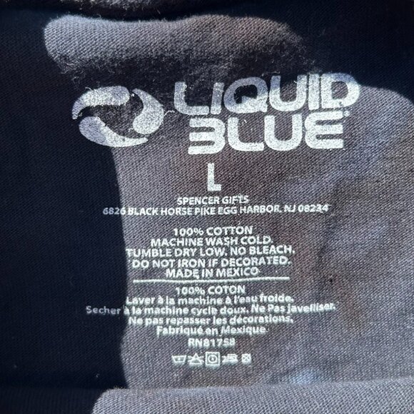 Vintage Pink Floyd Dark Side Of The Moon AOP Tie Dye Sz L 2005 Liquid Blue - Picture 3 of 9